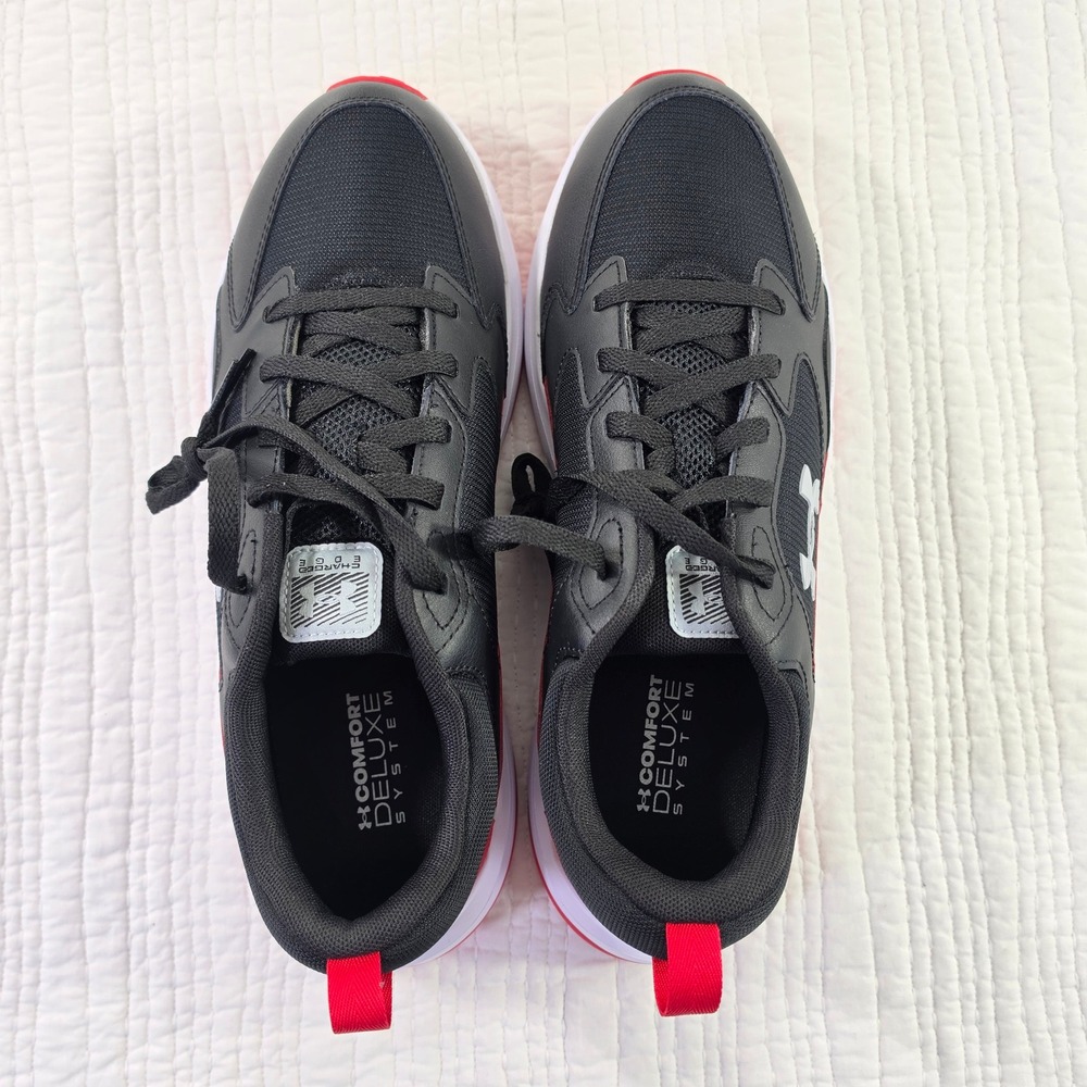 Under Armour Charged Edge Mens Training Shoes Black Red White 3026727-001 NWT 12